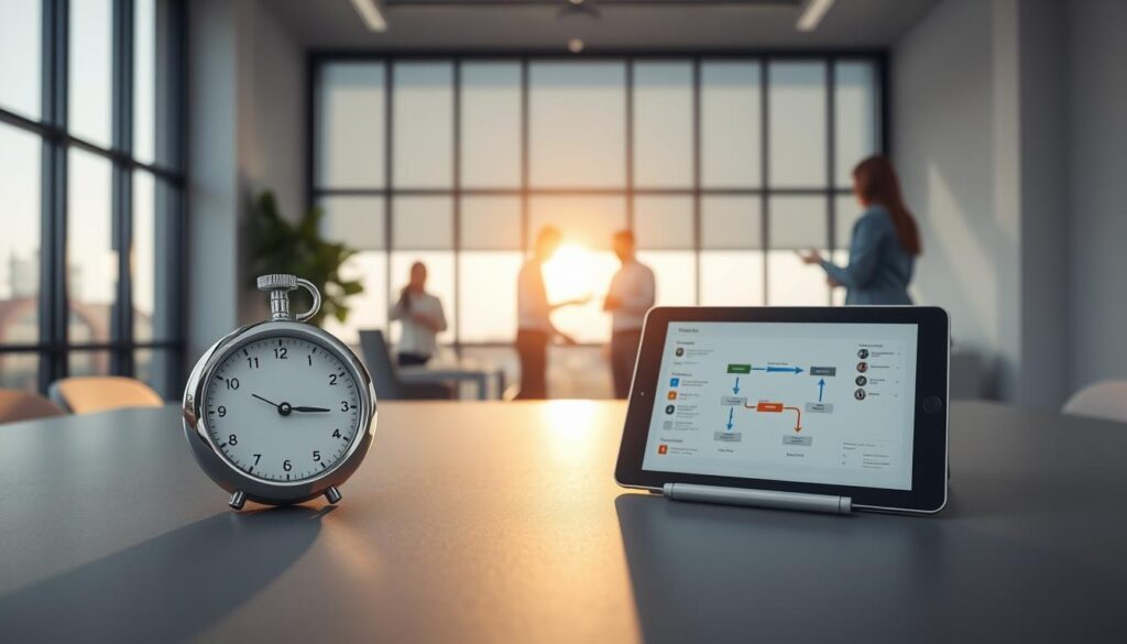 redução de tempo em processos